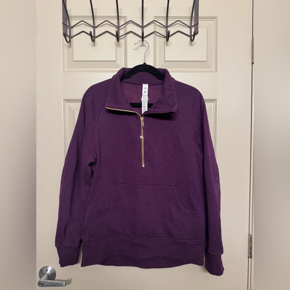 Lululemon | Scuba Oversized Funnel Neck Half Zip Long in Dramatic Magenta XS/S